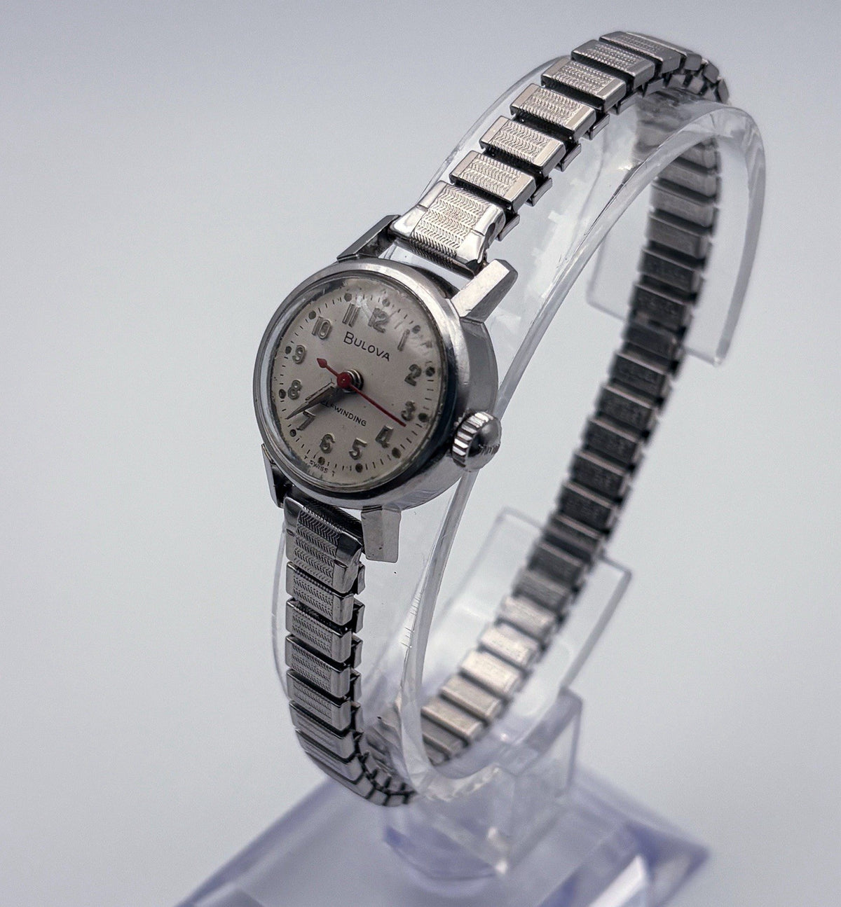Vintage Bulova 1965 Automatic Ladies Watch M5 6CMAC 17J Stainless Steel Runs