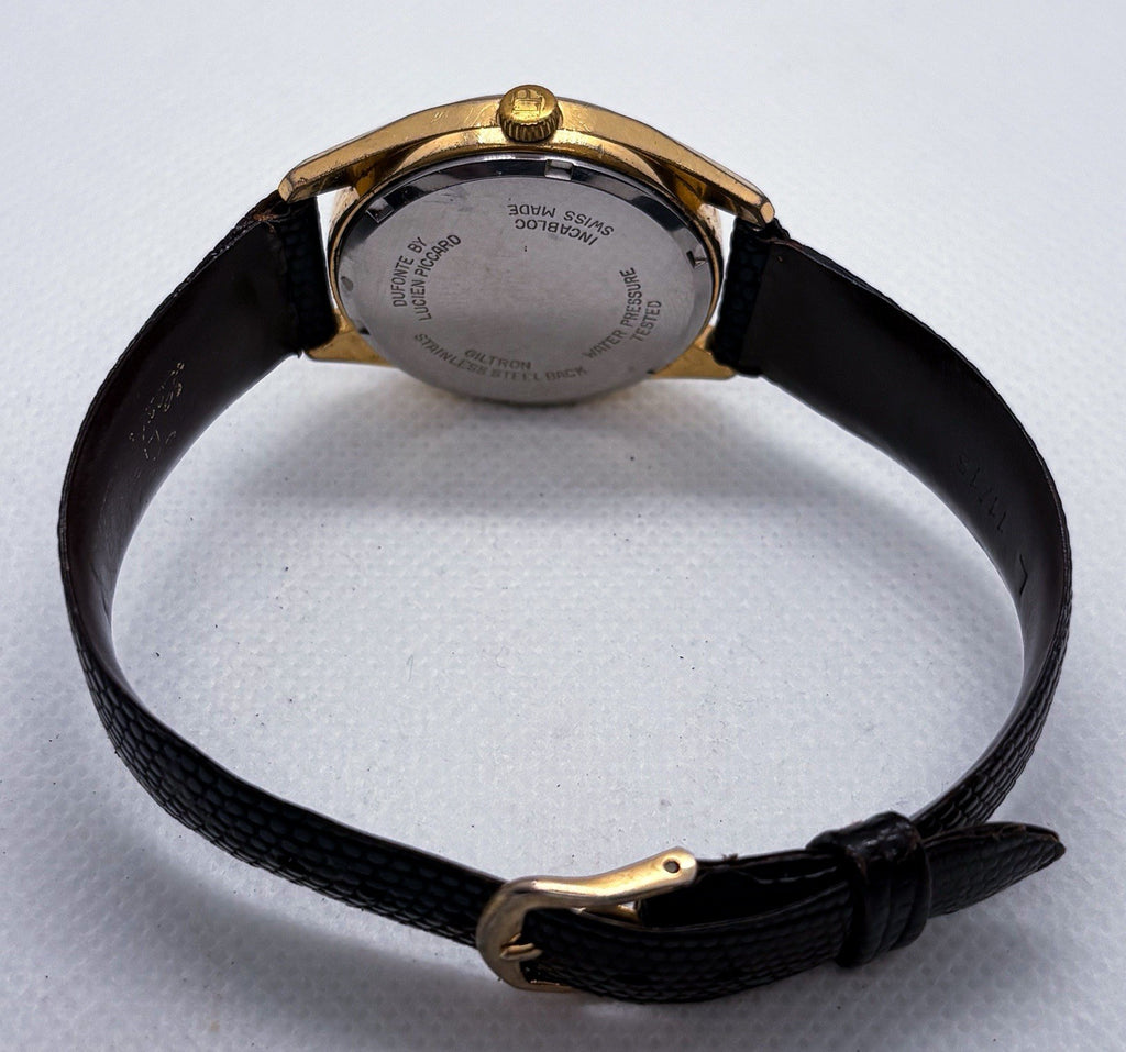 Vintage 1960s Dufonte by Lucien Piccard Swiss Manual Wind Men's Dress Watch