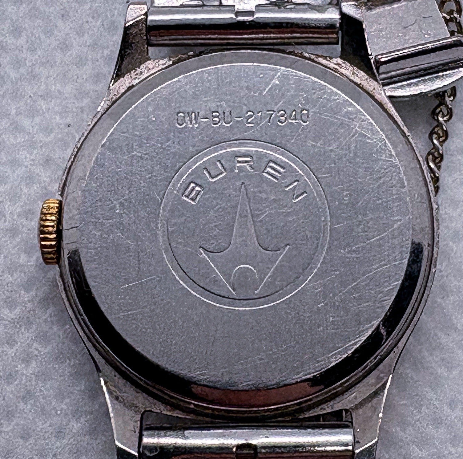 Vintage 1990s Buren Swiss Quartz Two-Tone Dainty Ladies Dress Watch CW-BU-217340