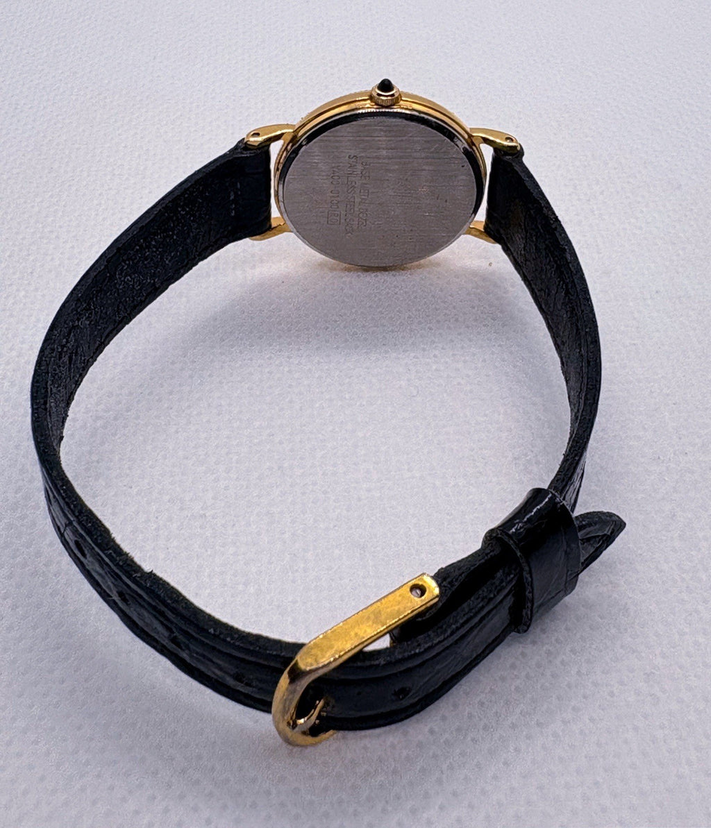 Vintage 1990s Lorus Disney Mickey Mouse Gold Sunburst Star Dial Watch V400-0100