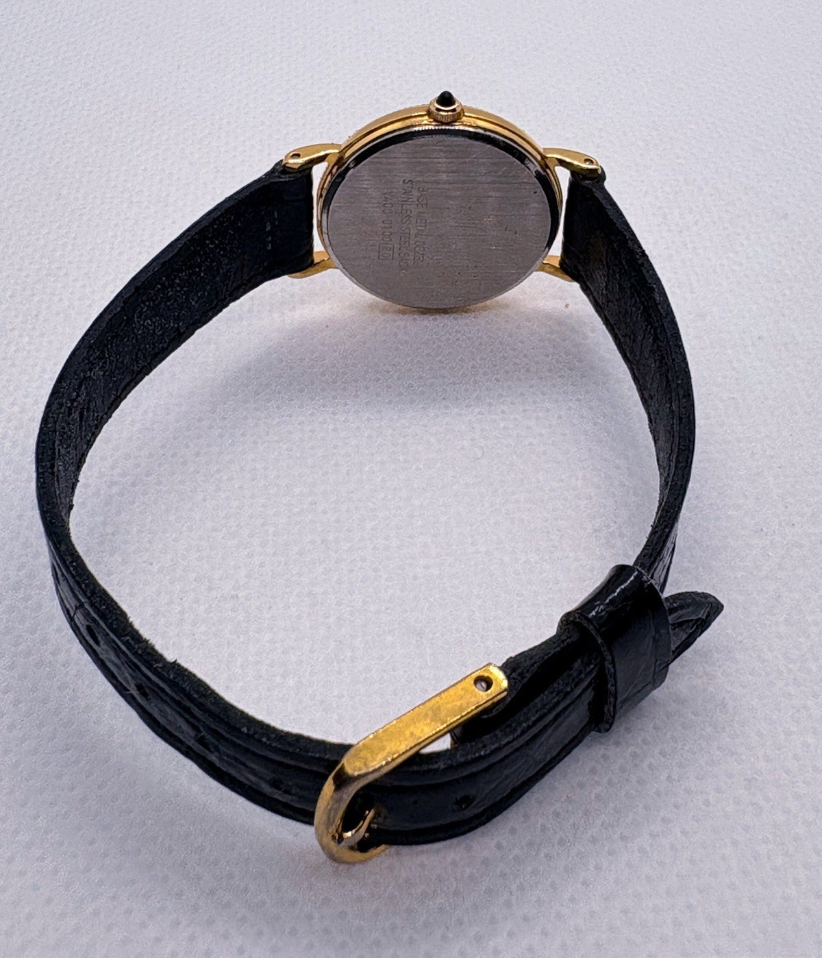 Vintage 1990s Lorus Disney Mickey Mouse Gold Sunburst Star Dial Watch V400-0100