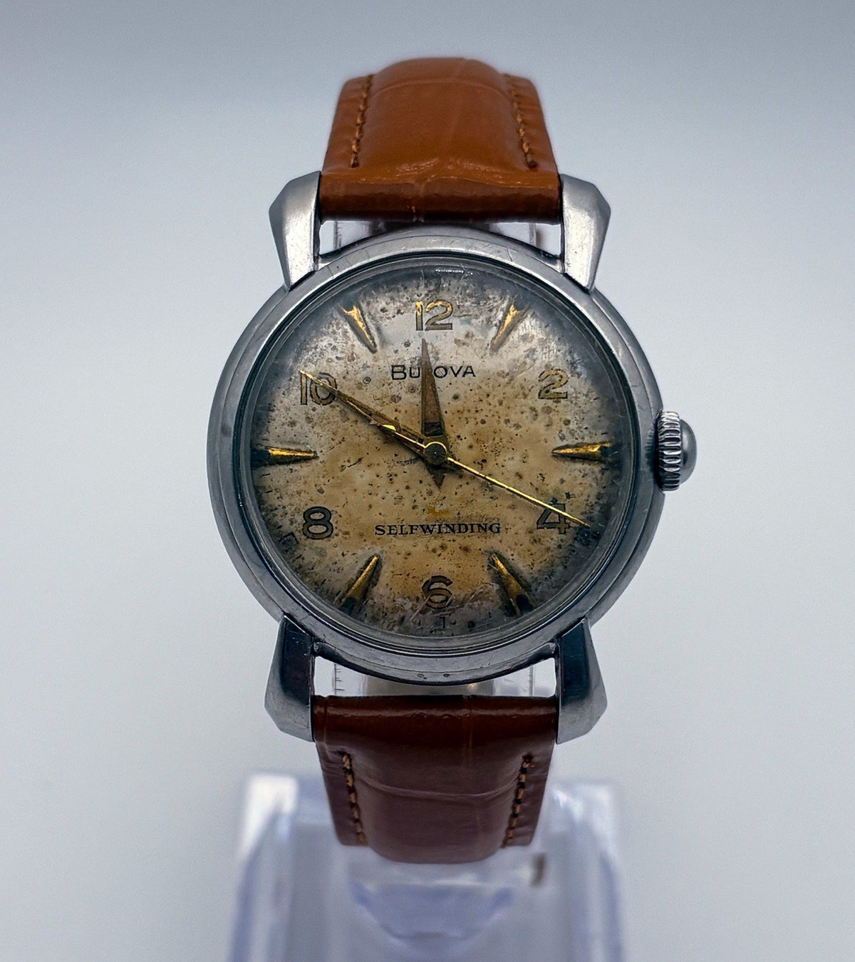 Vintage Bulova 1961 Watertite Selfwinding 10CSC 17J Automatic 32mm Watch Runs