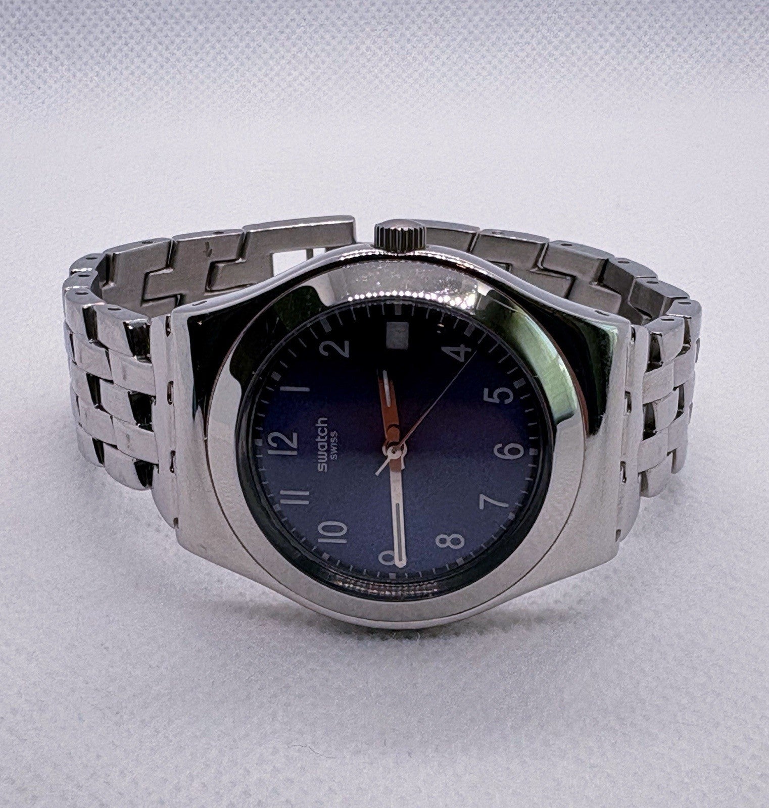 Swatch Irony Medium Watch YLS439G Follow Ways Light Blue Dial Fits 6.25” Wrist