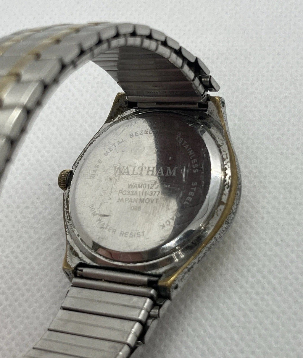 Men's Waltham Quartz Two-Tone Mens Watch Day/Date Feature 36mm Case Size WAM012