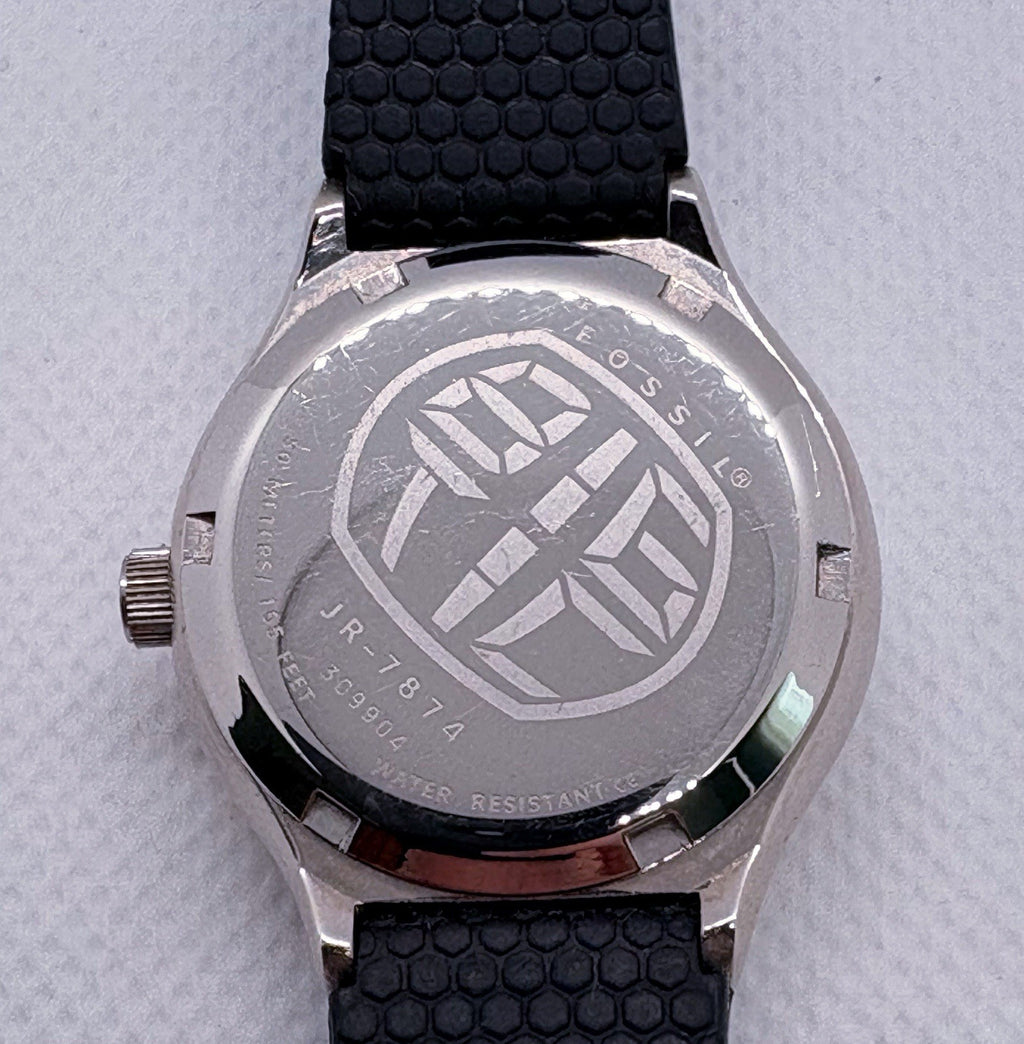 Vintage Fossil Big Tic JR-7874 Watch Animated LCD Dial Working New Silicone
