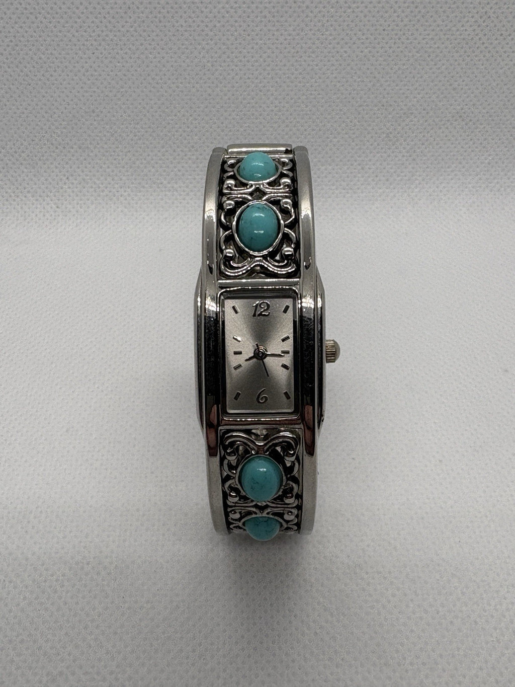 FMD FY1225 Turquoise Inlay Quartz Analog Women's Watch Sz. 6 1/2" New Battery