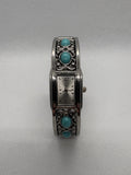 FMD FY1225 Turquoise Inlay Quartz Analog Women's Watch Sz. 6 1/2" New Battery