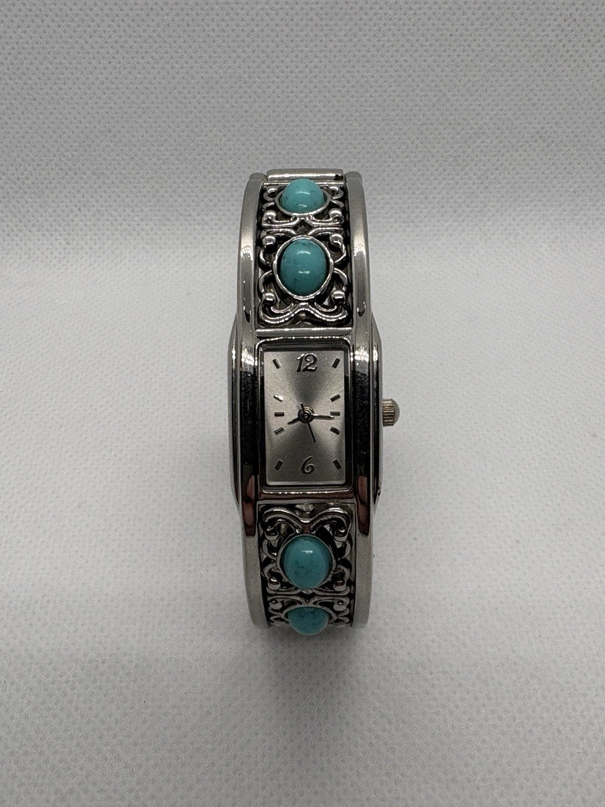 FMD FY1225 Turquoise Inlay Quartz Analog Women's Watch Sz. 6 1/2" New Battery