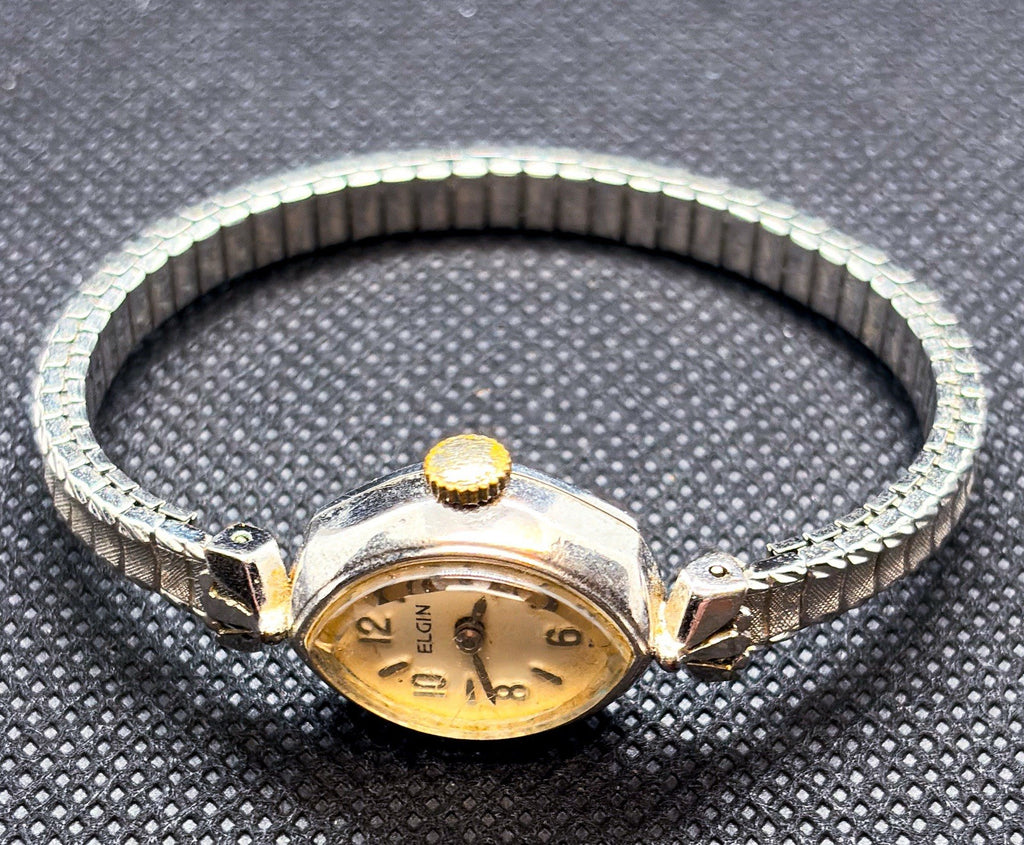 Vintage 1960 Elgin Ladies Cocktail Watch 17J Manual Hand Wind 10K RGP Bezel 3614