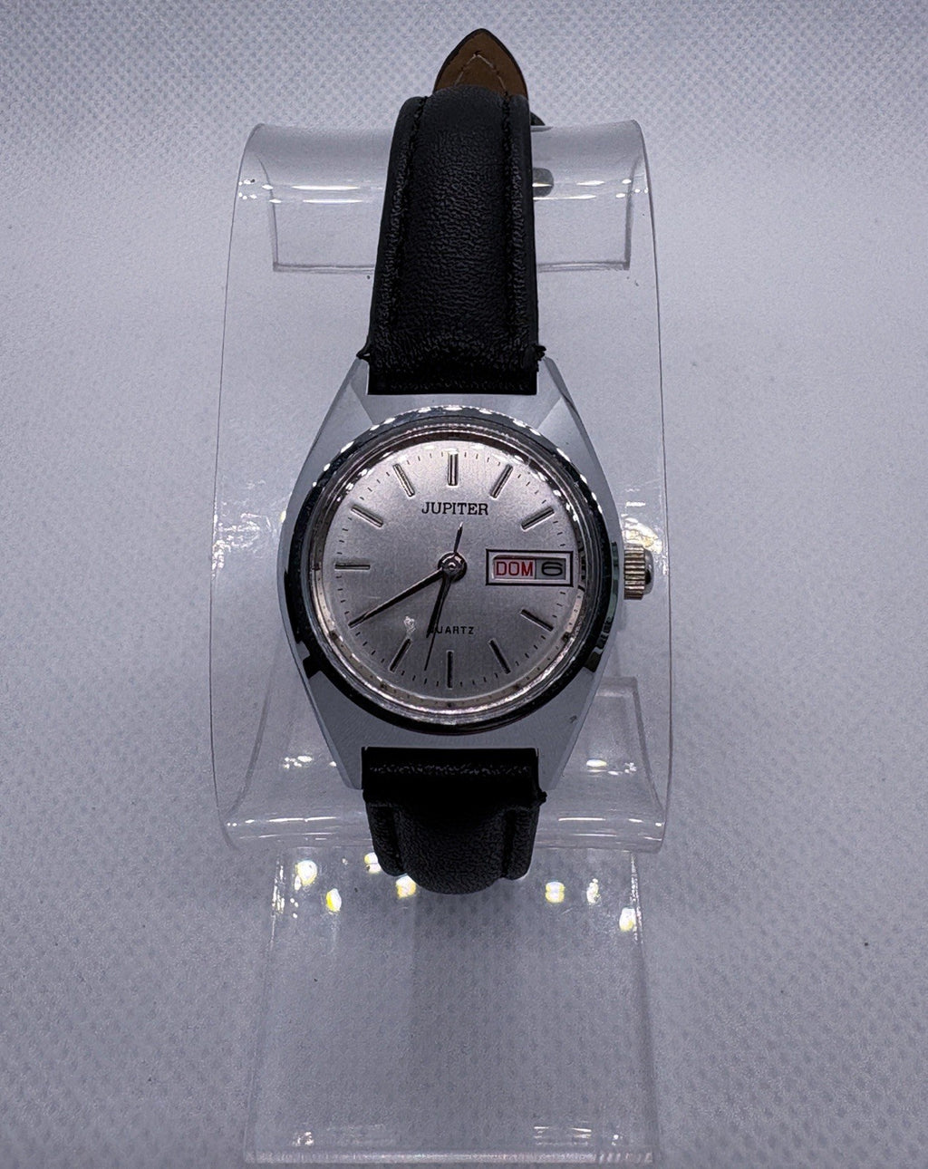 Vintage Jupiter Quartz Day Date Watch 24mm Midsize Miyota 2-Jewel Japan Movt