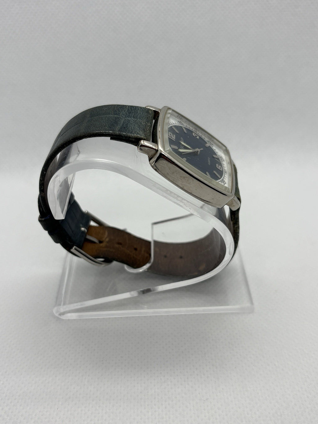 Vintage Gossip Blue Square Dial Women's Watch 32mm Japan Quartz Stainless Steel