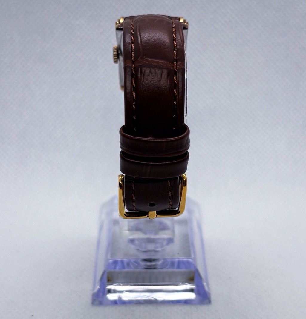 Vintage 1941 Bulova Minute Man ModelE 17J Manual Wind Art Deco Tank Watch 10k GF