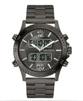 Caravelle By New York Dual Time Gray Dial Gun Metal Men’s Watch 45B136 ￼