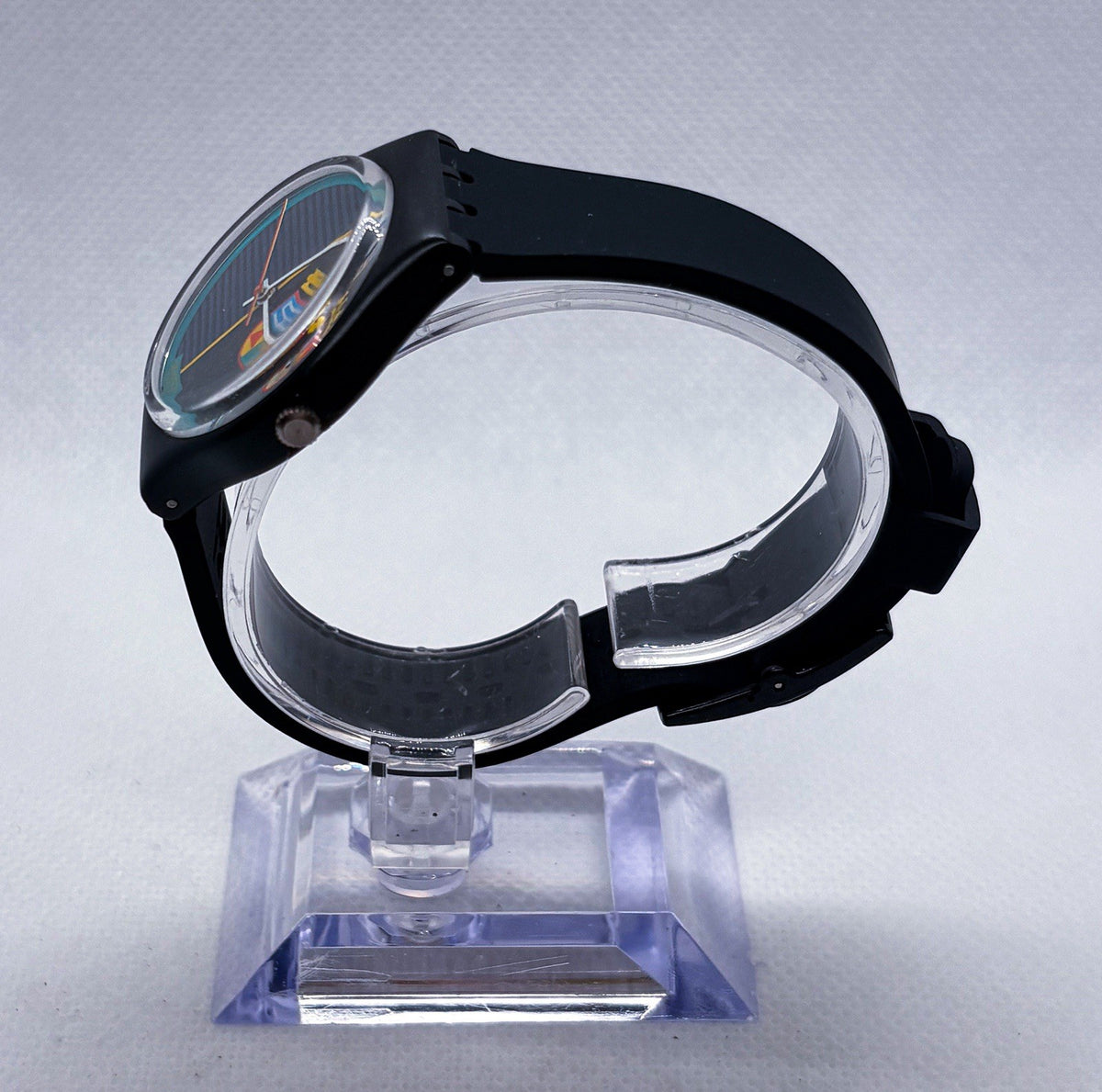 Vintage 1986 Swatch Sir Swatch GB111 Originals Gent Swiss Quartz Watch New Strap