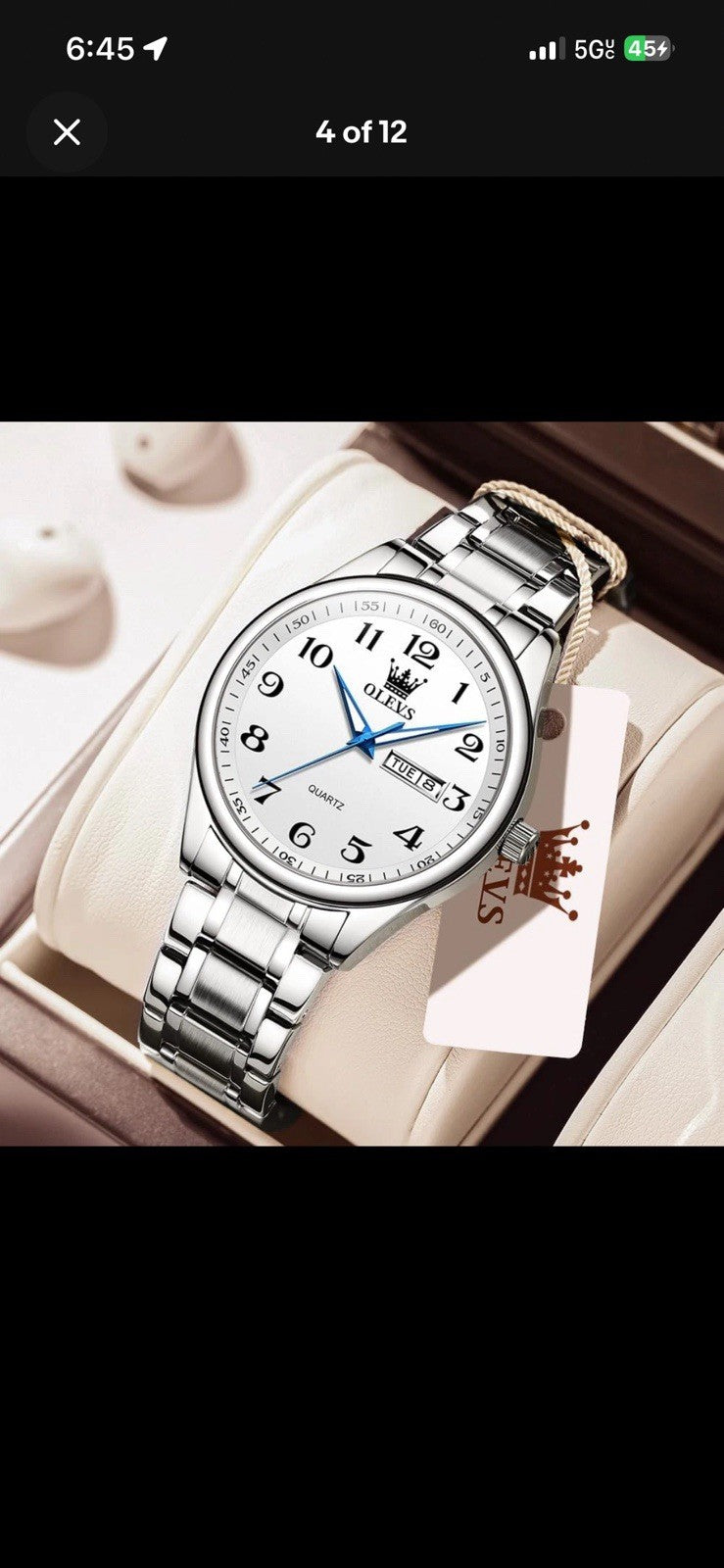 Olevs Women’s Silver Stainless Steel Waterproof Female Watch 29mm Case Mod 2020