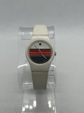 Vintage Sharp Women’s Quartz Watch White Case White Band 32mm Japan Movement