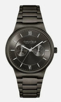 Caravelle By Bulova Grey Dial Gunmetal IP Stainless Steel Bracelet Watch 45A136