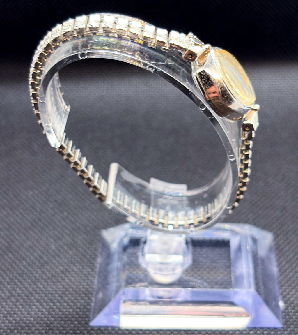 Vintage 1960 Elgin Ladies Cocktail Watch 17J Manual Hand Wind 10K RGP Bezel 3614