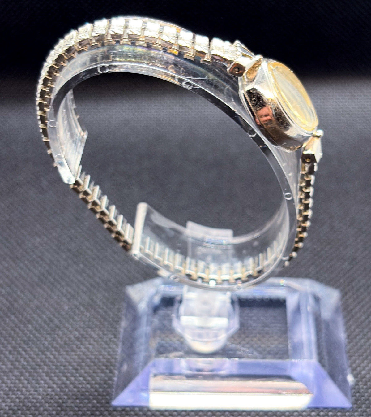 Vintage 1960 Elgin Ladies Cocktail Watch 17J Manual Hand Wind 10K RGP Bezel 3614