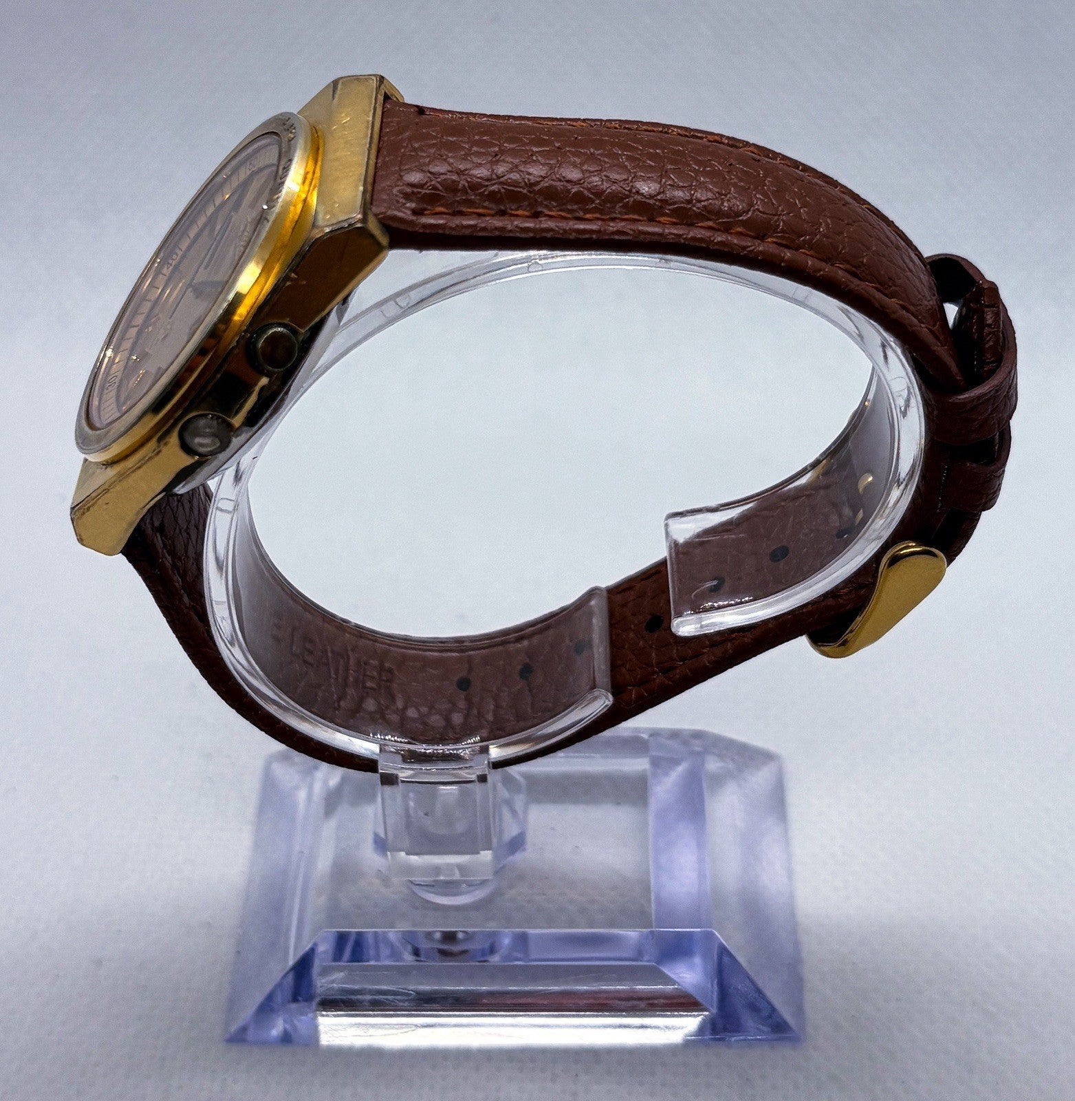 VTG 1980 Seiko SQ Alarm Quartz 7223-6019 Gold Tone Watch Original Bracelet Incl.