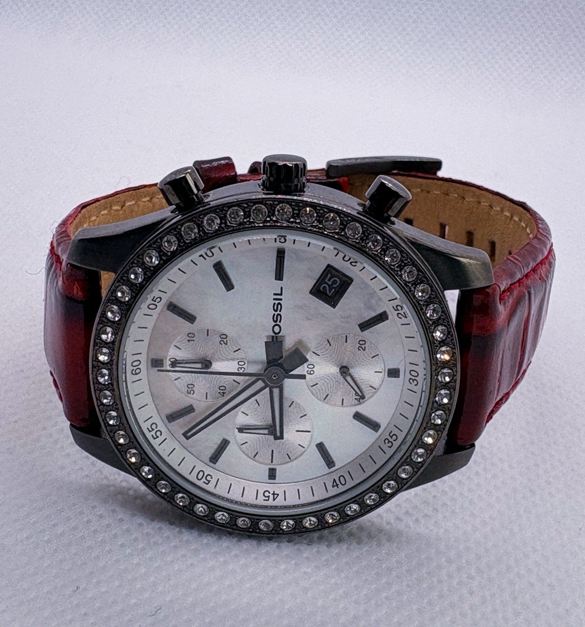 Fossil Arkitekt Women’s Chronograph Watch 36mm MOP Dial With Date ES-1649