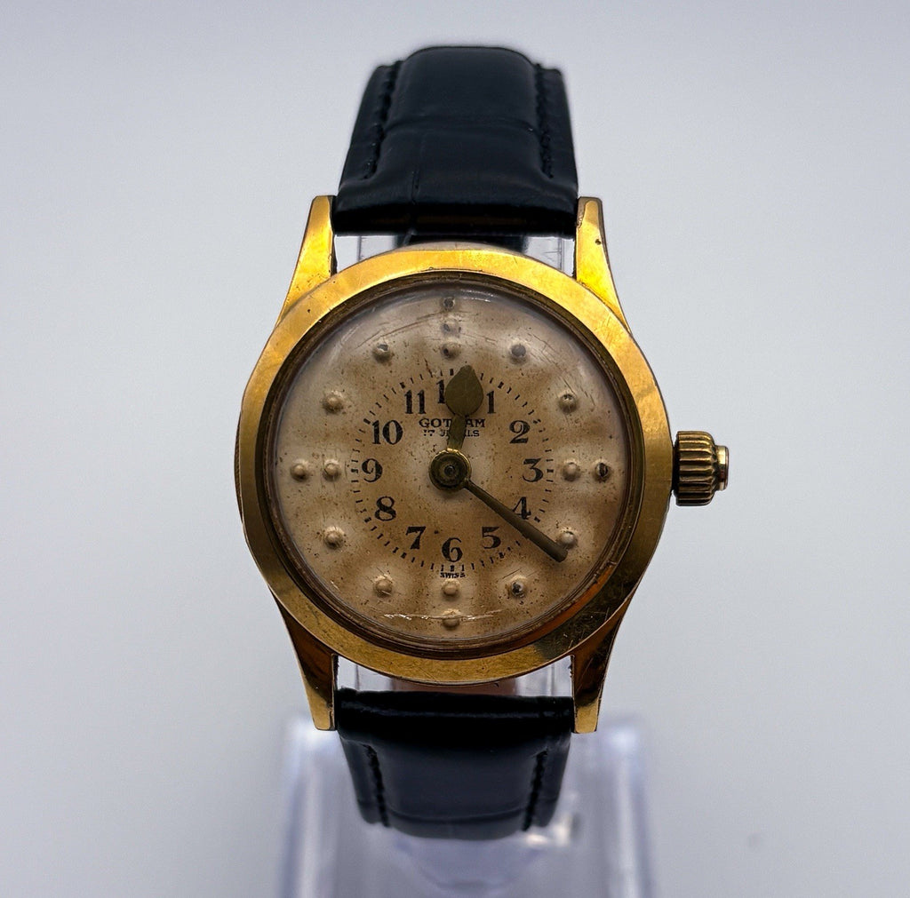 Vintage Gotham 17 Jewels Braille Watch Mechanical Touch For The Blind Unisex