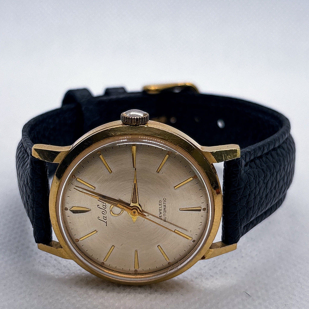 VTG 1960s Westclox LaSalle Automatic Watch 7 Jewels Swiss Movt Cleaned Working