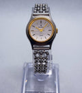 Vintage 1990s Buren Swiss Quartz Two-Tone Dainty Ladies Dress Watch CW-BU-217340