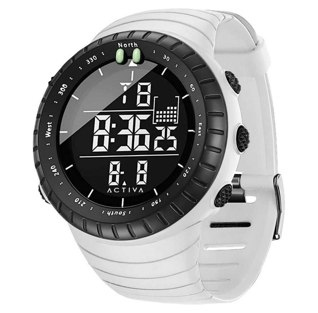 Activa X Invicta Odyssey Digital Men's Watch 53mm White (ACW1237-004)