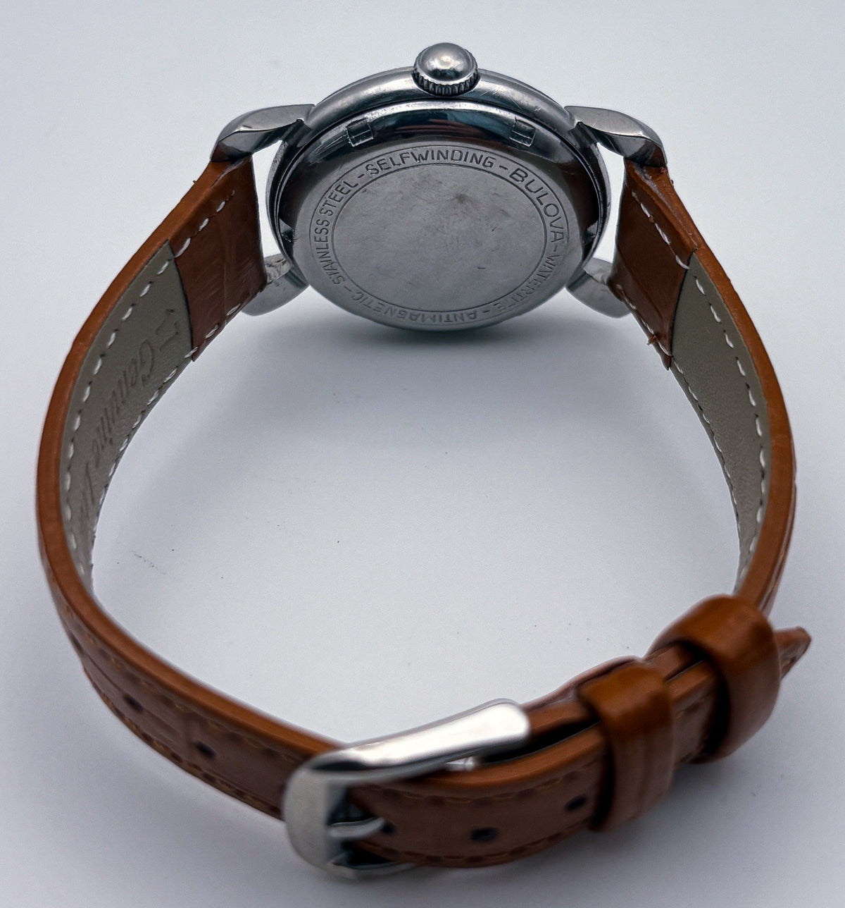 Vintage Bulova 1961 Watertite Selfwinding 10CSC 17J Automatic 32mm Watch Runs