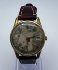 VTG 1958 Seiko Cronos Calendar 21J 14K Gold Filled Watch J14061A RUNNING Patina