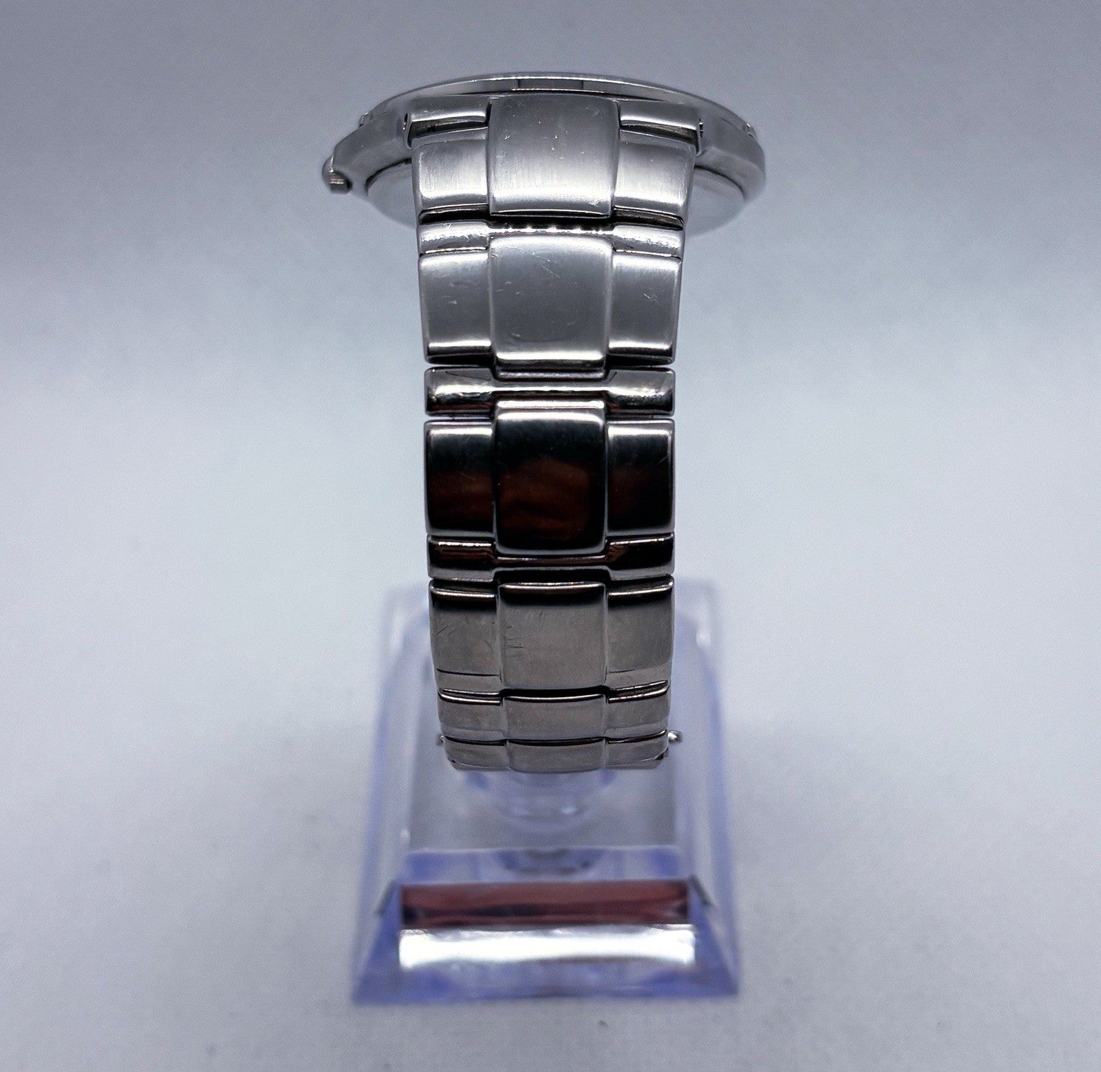 VTG Citizen Eco-Drive E110-K16750 Men's Black Diamond Dial Steel Watch 6” Wrist