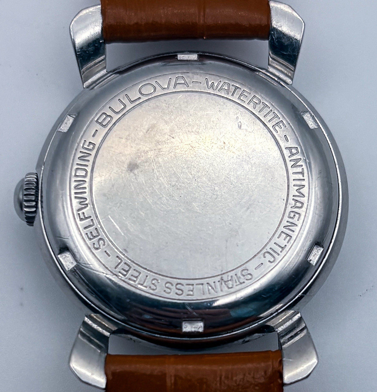 Vintage Bulova 1961 Watertite Selfwinding 10CSC 17J Automatic 32mm Watch Runs