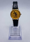 Vintage 1990s Lorus Disney Mickey Mouse Gold Sunburst Star Dial Watch V400-0100