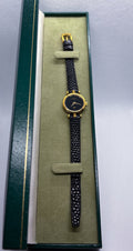 Gucci 2000L Sherry Line Watch Quartz Womens Black Dial Swiss Made With Box