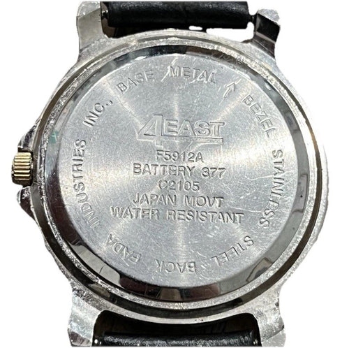 4East F5912A Mens Quartz Wristwatch With Leather Strap. New Battery