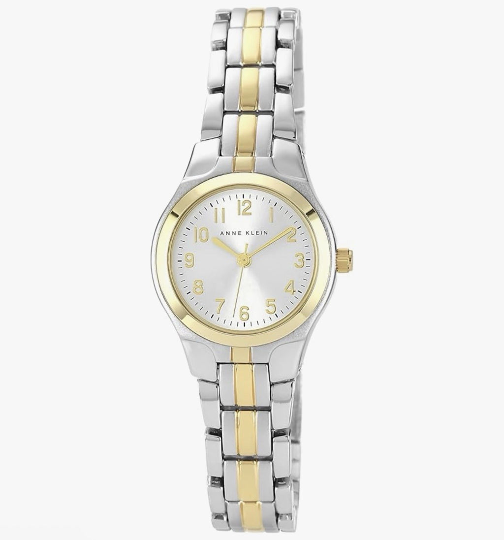 Anne Klein Quartz Ladie's Watch 28mm Silver Dial Two Tone Bracelet 10/5491SVTT