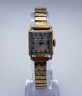 Vintage 1944 Bulova 7AM Mechanical Ladies Square Watch 10K RGP Expansion Band