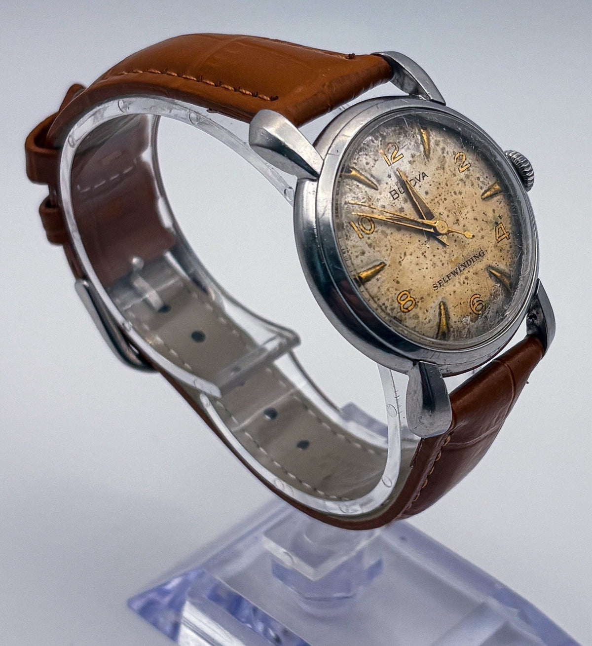 Vintage Bulova 1961 Watertite Selfwinding 10CSC 17J Automatic 32mm Watch Runs