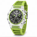 Invicta Racing Vaulthan Men's Watch 69688 44mm Clear Case Green Band Skeleton