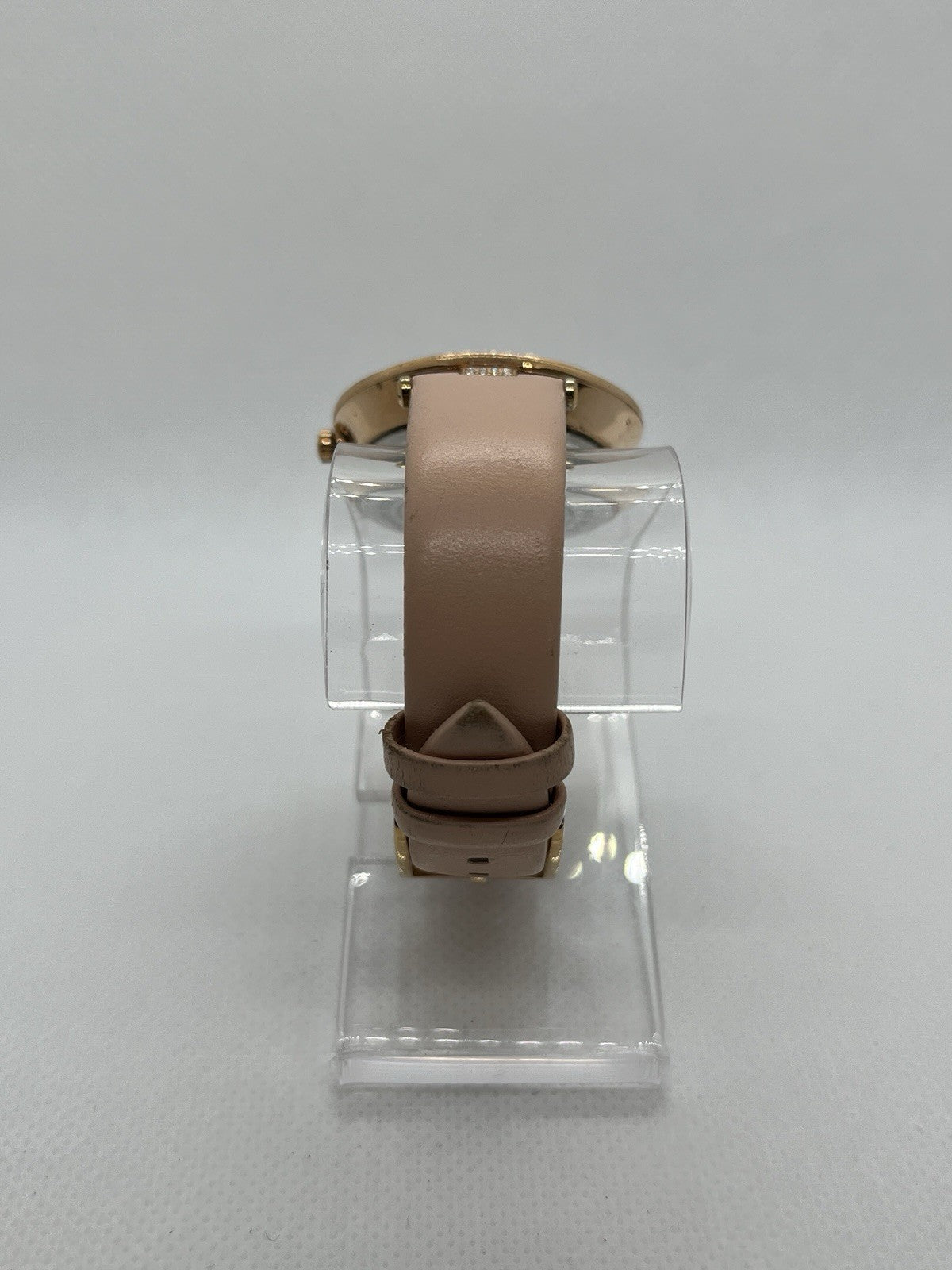 Michael Kors Anabeth Three Hand MK7171 Watch White Dial Pink Leather Strap 37MM
