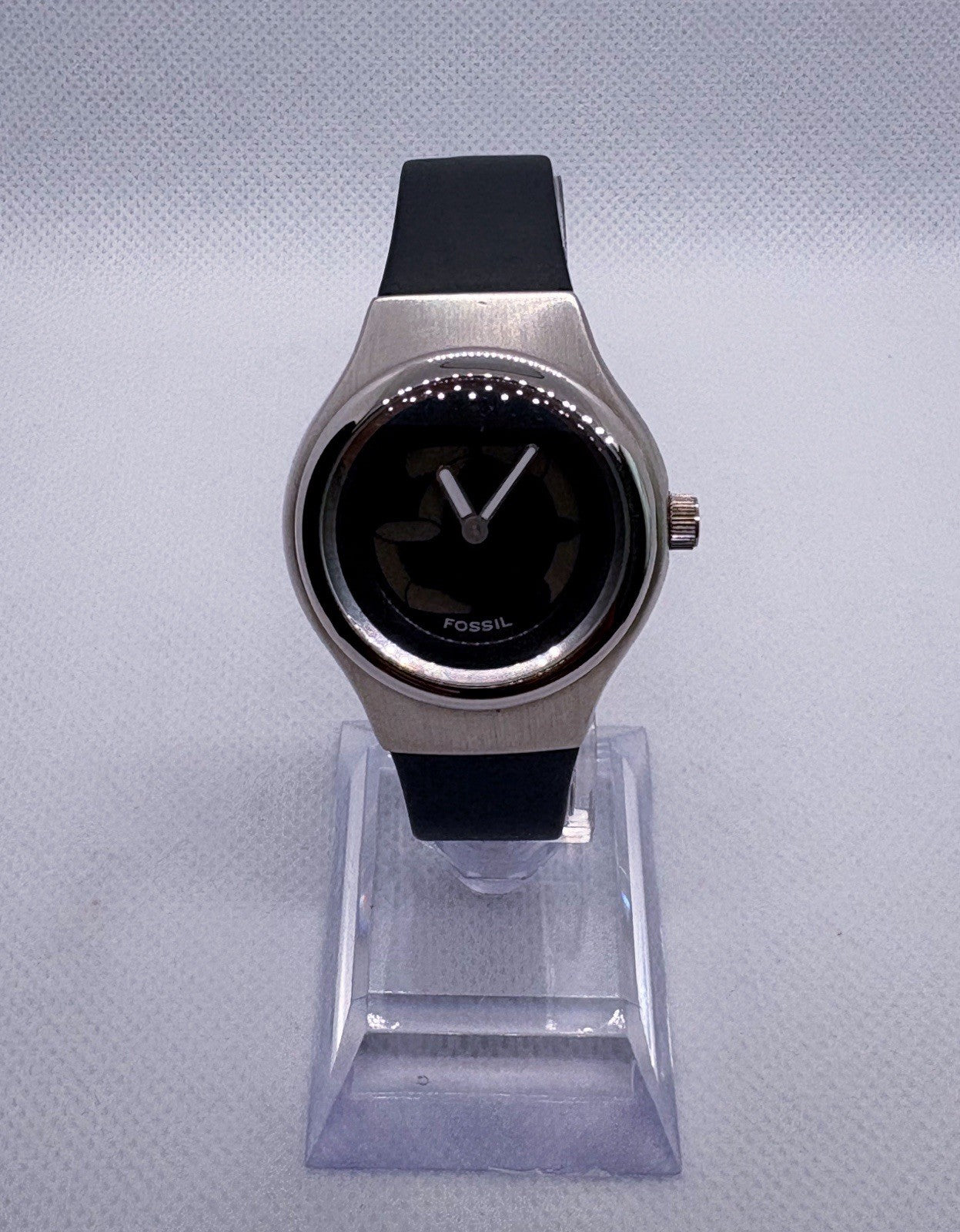 Vintage Fossil Big Tic JR-7874 Watch Animated LCD Dial Working New Silicone