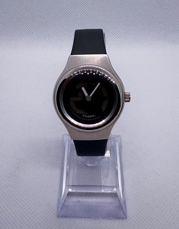Vintage Fossil Big Tic JR-7874 Watch Animated LCD Dial Working New Silicone