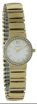 Elgin Ladies stretch band watch White Dial gold tone Watch #EGC9800