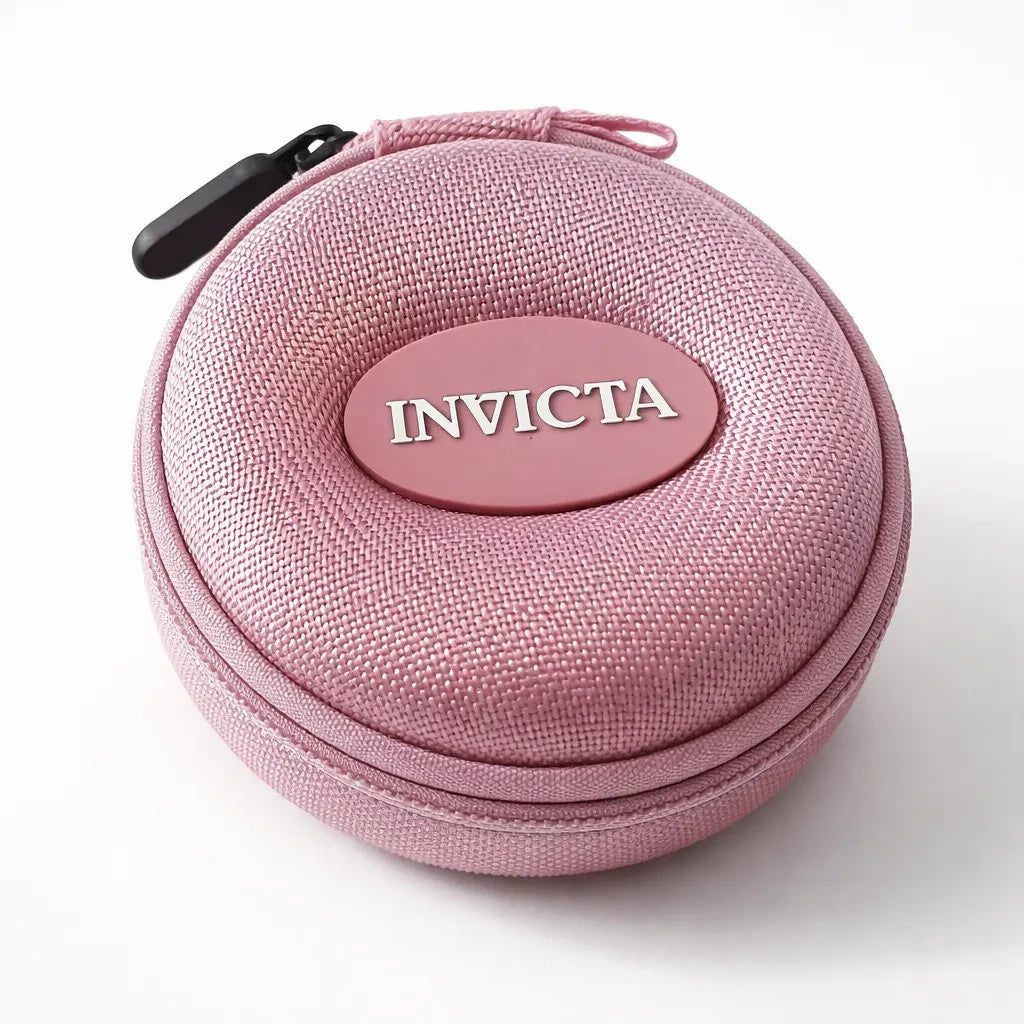 Invicta Single Watch Travel Case w/ Zipper Multiple Colors Gray/Black/Pink/Green