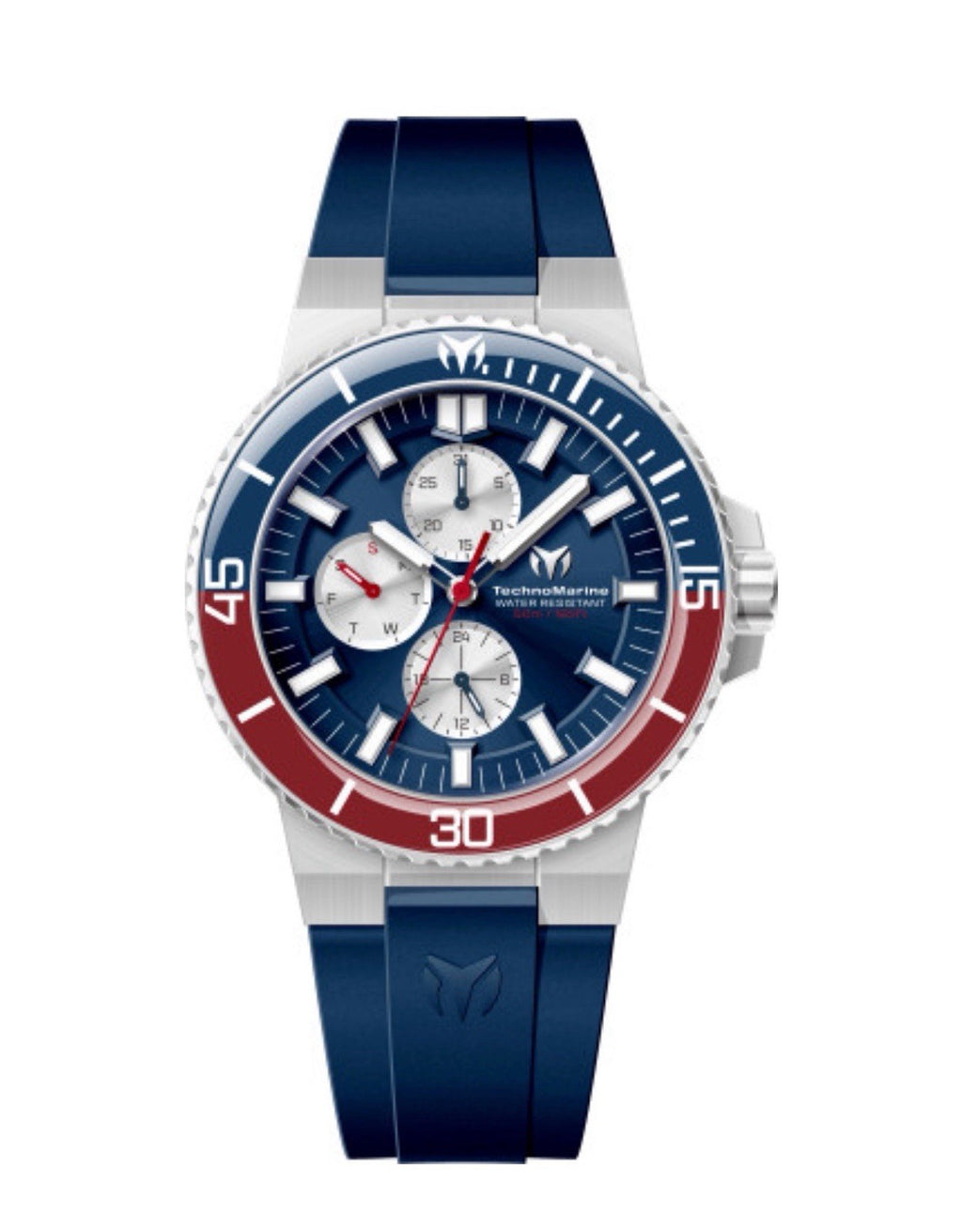 TechnoMarine La Pelagia Men's Watch - 43mm Pepsi Bezel - Blue Band - TM-225094