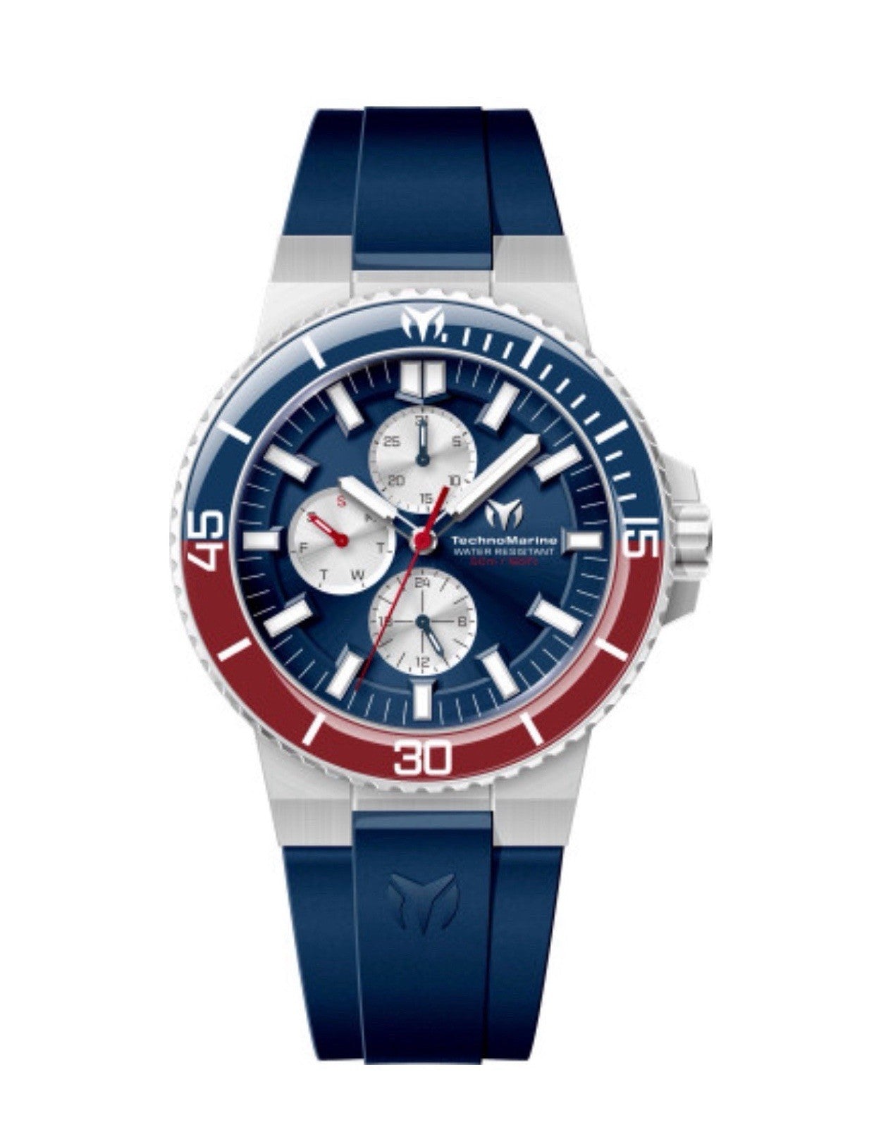 TechnoMarine La Pelagia Men's Watch - 43mm Pepsi Bezel - Blue Band - TM-225094