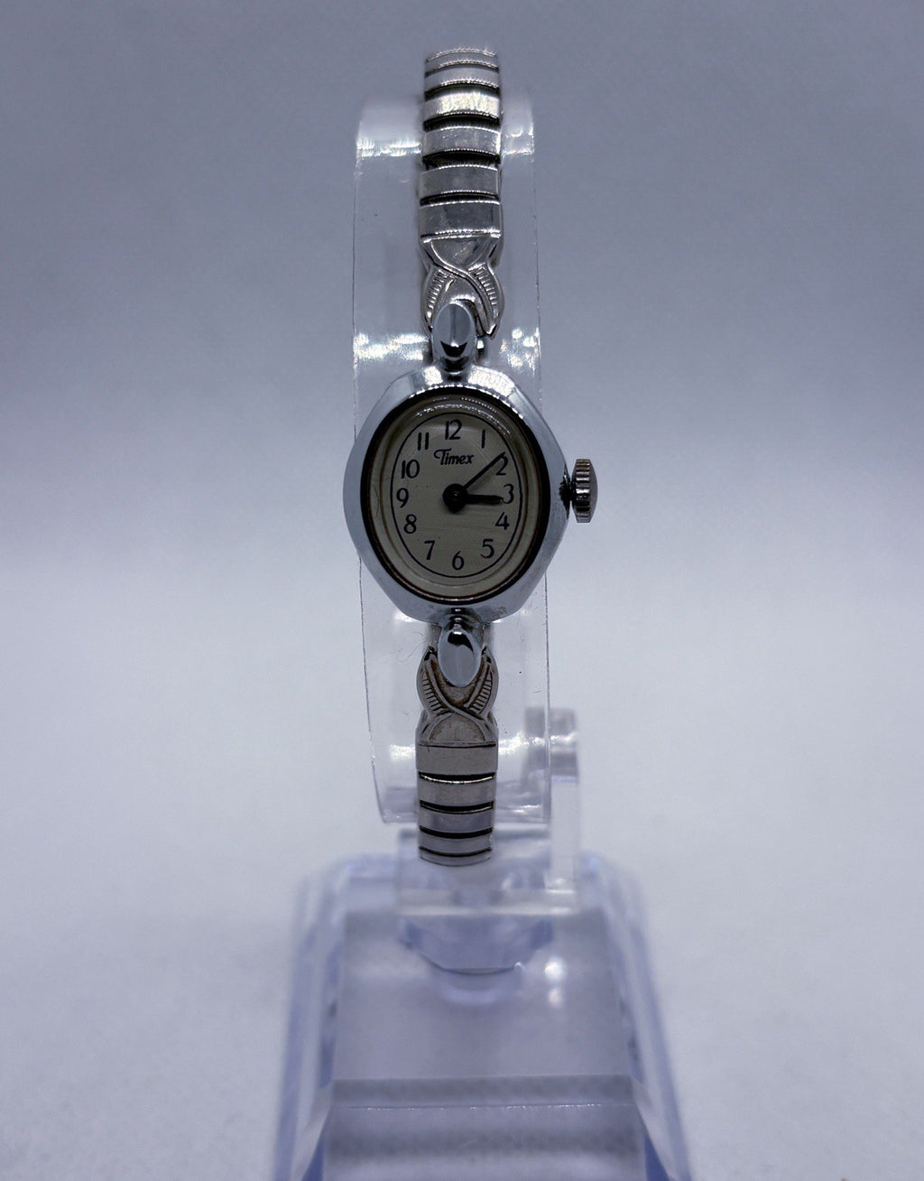 Vintage 1989 Timex Mechanical Silver Tone Wind-up Analog Women's Watch Working