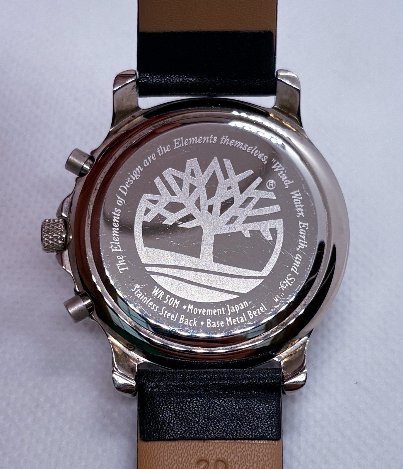 Vintage Timberland Chronograph Men’s Watch Black Dial Japan Quartz Compass Bezel