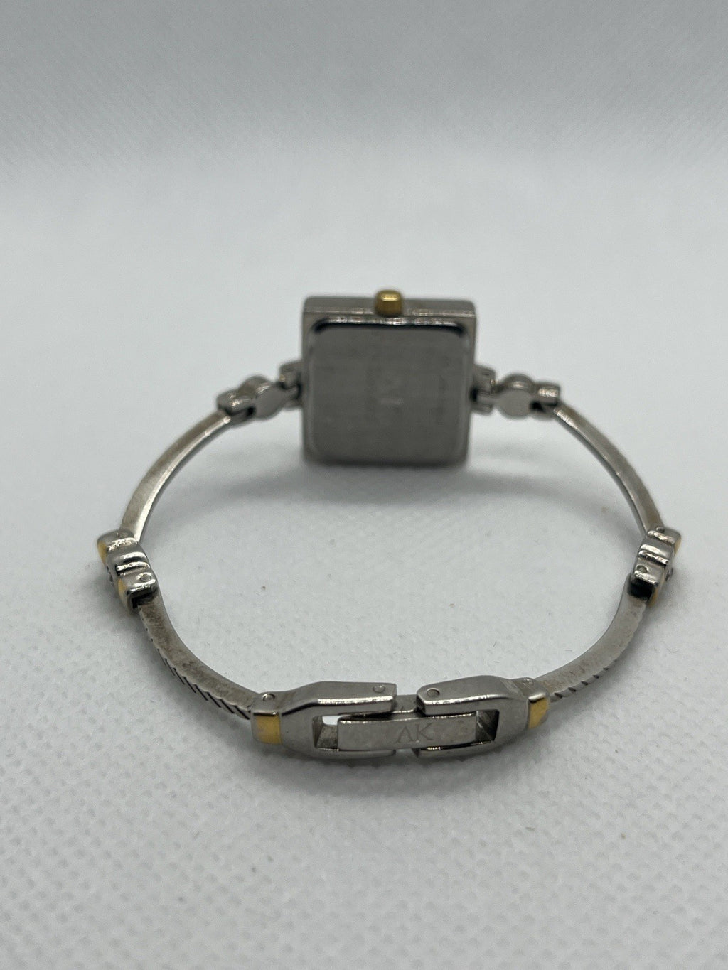 Anne Kline Dress Watch MOP Dial Silver Rectangle Bracelet Band New Battery